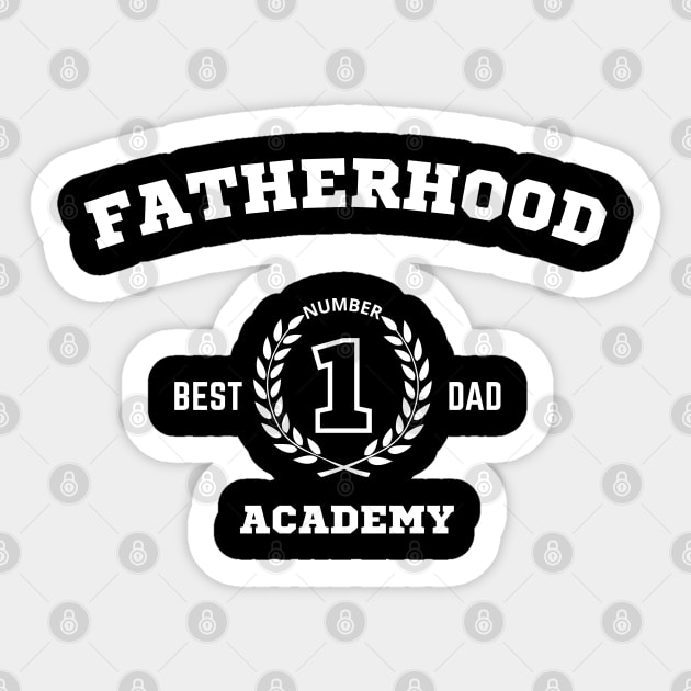 Fatherhood Academy – Number One Dad Sticker by Stylecombinator